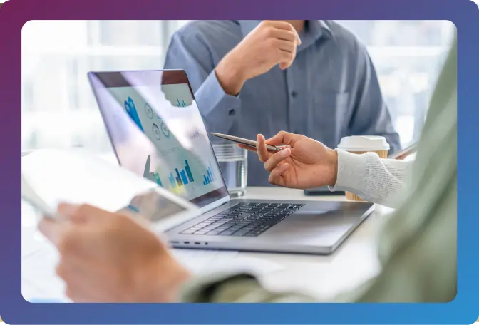 Team members reviewing compensation data